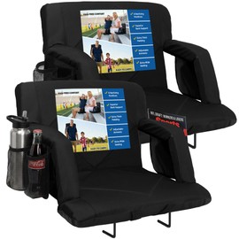 Sheenive Reclining Stadium Seats with Back Support, Bleacher Seat Cushion