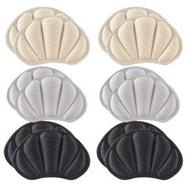 MLPKOI 12 Pair Heel Cushion Pads, Cushion Pads for Shoes Too Big, Liners for Women Men, Improve Shoe Fit, Anti Slip Shoe Filler Make Shoes Fit Tighter, Leather Heel Protector for Most Types