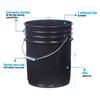 Consolidated Plastics 5 Gallon Black Food Grade Buckets + Yellow