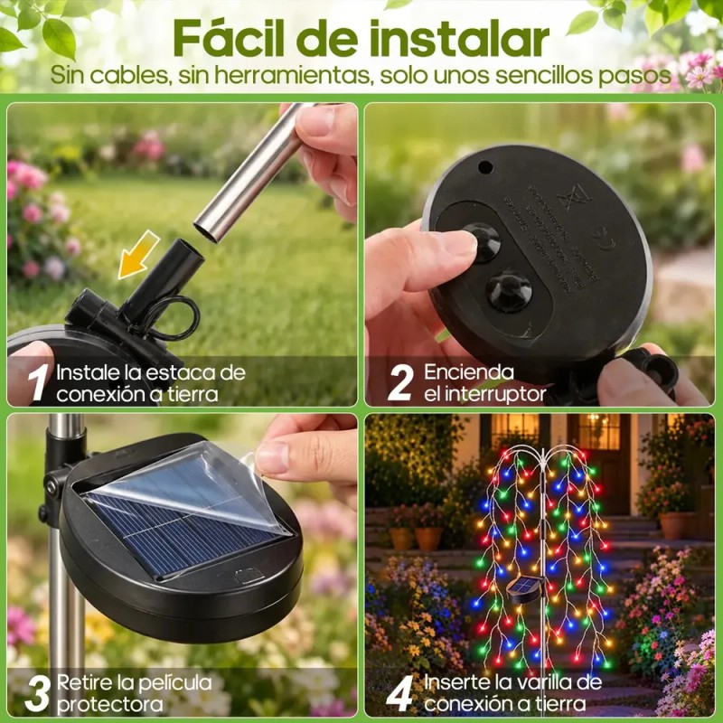 Goodea - 2 luces de decoración solar al aire libre