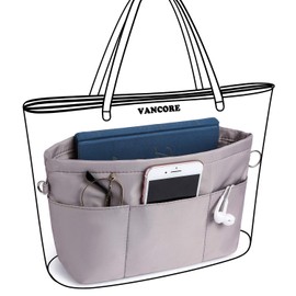 VANCORE Bag-in-Bag, Freestanding, Lightweight, For Tote Use, Small, Organized, Organized, In Bag, Divider, For Work or Travel