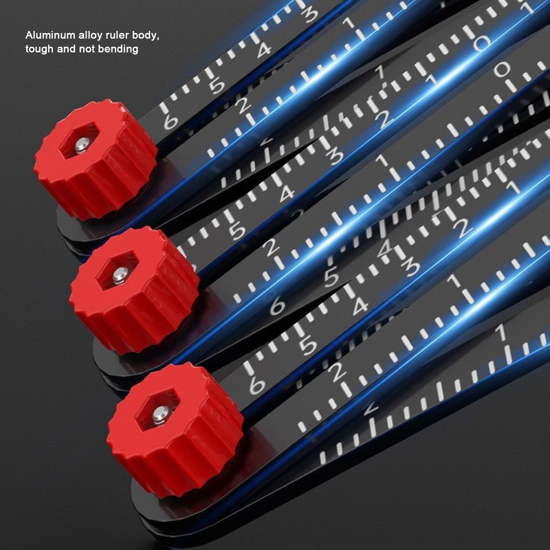 Aluminum Alloy Multi Angle Measuring Ruler Universal Opening Locator Measurement