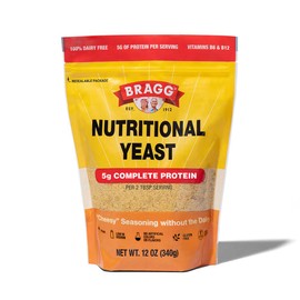 BRAGG Bragg Premium Nutritional Yeast Seasoning - Vegan, Gluten Free C Good Source of Protein & Vitamins C Nutritious Savory Parmesan Cheese Substitute (Original, 12 Ounce (Pack of 1))