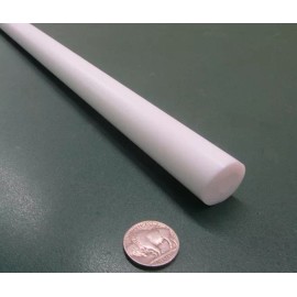 Unbranded Teflon PTFE Virgin White Rods 3/4" - .750" Diameter x 24" Long,  Extruded