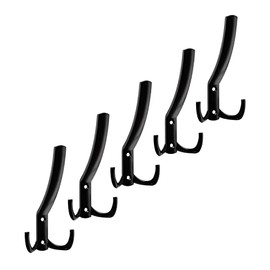 JULIE Coat Hooks Large 143 x 76 x 67 mm Black Pack of 5 Sotech