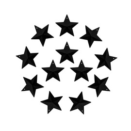 CVHOMEDECO. Country Rustic Primitive Vintage Gifts Black Small Metal Barn Star Wall/Door Decor, 2-1/4 Inch, Set of 12.