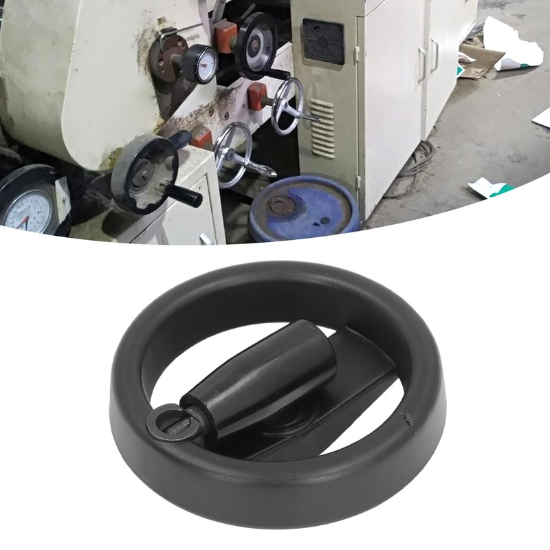 Handwheel 125mm OD 12mm Bore Foldable Handle Plastic Hand Wheel