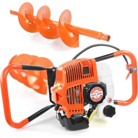 Neotec Post Hole Digger 52cc Gas Powered Earth Digger with 6"  10" Auger Drill Bits US