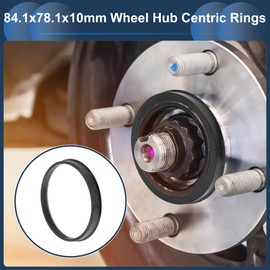 INFINAUTO 84.1mm to 78.1mm Car Wheel Hub Centric Rings Black Polycarbonate Wheels Center Shaft Shock Absorbing Hubrings 4 Pcs