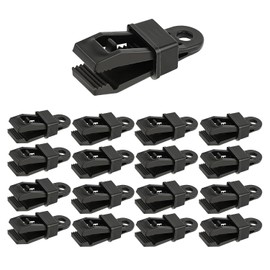 Wohlstand 16 Piece Tarpaulin Clips, Tent Tarpaulin Clips, Adjustable Robust Locking Handle Clip, Multifunctional Tent Clamp, for Outdoor Tents, Canopy, Sun Protection, Car Cover