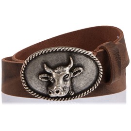MGM Unisex Costume Belt with Cow Belt, brown