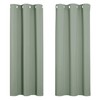 PONY DANCE Sage Green Curtains Blackout Curtains for Kids Bedroom