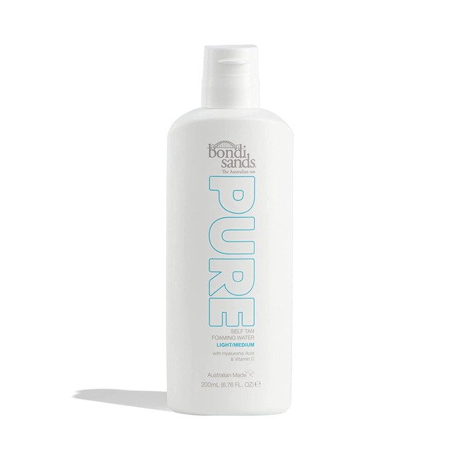 Bondi Sands PURE Self-Tanning Foaming Water | Hydrates with Hyaluronic Acid for a Flawless Tan, Fragrance Free, Cruelty Free, Vegan | 6.76 Oz/200 mL