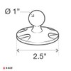 RAM Mounts Composite Round Plate with Ball RAP-B-202U with B