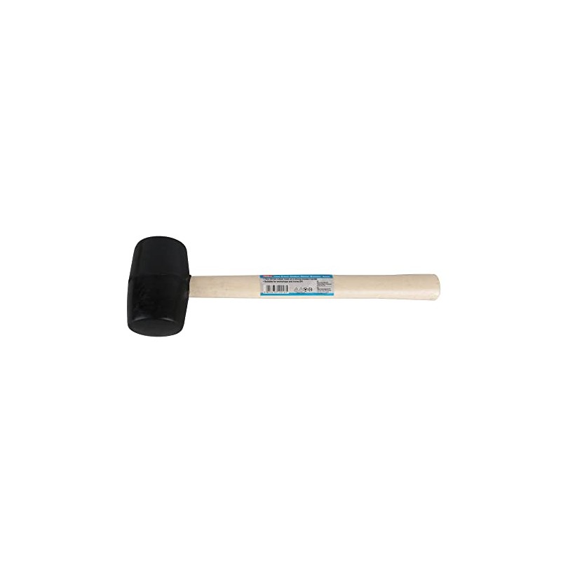 Hilka 61202016 16oz Black Rubber Mallet Wooden Shaft