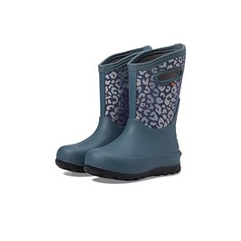 Bogs Neo Classic Metallic Leopard (Toddler/Little Big Kid) Rain Boot, Misty Gray 1, 5 US Unisex