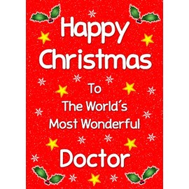 Christmas Greeting Card 'Doctor' - Special Xmas Card for Him Her Kids Male Female