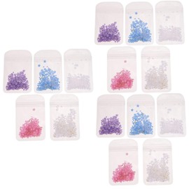 Healvian 15packs Flower Nail Art Charms Decorative Nail Jewels Elegant Ornaments for Women Girls Suitable for Various Crafts and Styles