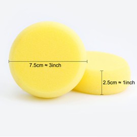 4 Pcs Round Painting Sponge WAFJAMF 2.96inch Yellow Craft Sponges Clay Sponge for Face Painting Art Crafts