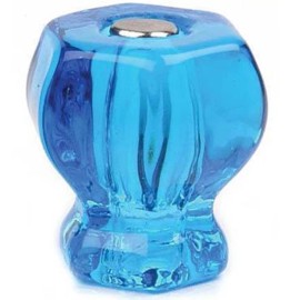 Eclectic Knobs & Decor 1 Vintage Style Depression Glass Cabinet Knobs Pull Victorian Turquoise Blue