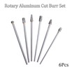 kimllier 6Pcs 10mm Rotary Aluminum Cut Burr Set 6mm 1/4