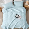 OARAGE King Quilt Bedding Set Lightweight Soft Aqua Blue Bedspread