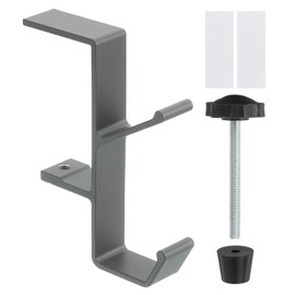 sourcing map Handbag Hanger Desk Hook Desk Mount Bag Holder Adjustable Arm Clamp Backpack Hook for Desk Can Hook Bags, Umbrellas, Keys, Cups, Headphone Holder (Grey)