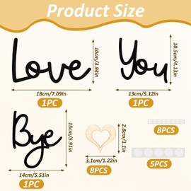 Love You Bye Wooden Sign Wall Art Love You Bye Above Door Sign Home Decor Express Emotion Unique Wooden Entryway Hallway Wall Art Express Warm for Your Family Home Decorations