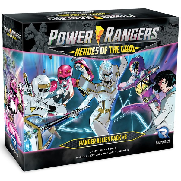 Renegade Game Studios Power Rangers Heroes of The Grid: Ranger Allies Pack #3 - Expansion, 5 New Female Heroes & Cards, Renegade Game Studios, RPG for 2-5 Players, 45-60 Min Playing Time, Ages 14+