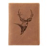 Green Burry Vintage Men's Leather Credit Card Holder ID Wallet