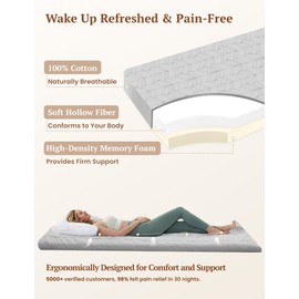 ZonLi Japanese Floor Mattress Futon Mattress Queen Size, Thicken Roll Up Tatami Mat w/ 100% Cotton Washable Cover, Portable & Foldable Floor Bed Mattress for Sleeping, Dormitory, Adult Kids, Grey