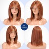 HAIRCUBE Women's Wig 16 Inch Auburn Wig Women's Curtain Fringe