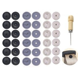 Y-Axis Seat Belt Button Buckle Clip Stop - Universal Fit Stopper Kit (Black + Beige + Grey, 18 Sets)