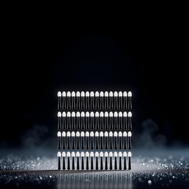 100Pcs Black White Small Eyeshadow Applicators Eye Shadow Sponge Applicator