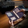 Snazzy Hawk RFID Travel Wallet Passport Holder w/Zipper - Organizer
