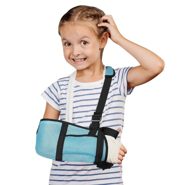 Arm Sling Support for Kids, Grade Quality Child Arm Sling with Adjustable Strap for Broken Shoulder Elbow and Storage Space for Stabilise Arm, Shoulder Immobilizer, Injury