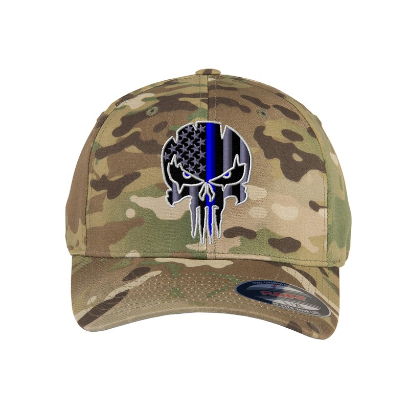 Thin RED LINE - Thin Blue LINE Spartan Helmet Cap.