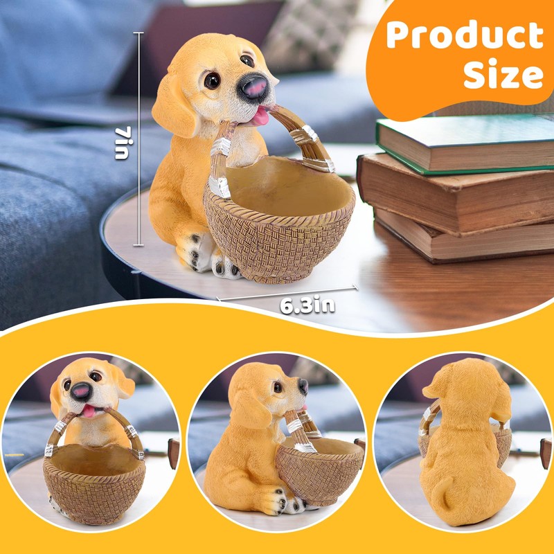 VelluraCove Dog Candy dish Candy bowl, key bowl for entryway