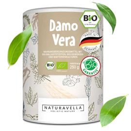 NATURAVELLA DamoVera Organic Intestinal Treatment | 250 g | Organic Fibre | Psyllium Husks, Spices & Active Bacterial Cultures | Supports as Digestive Aid Metabolism & Intestinal Flora | Vegan and Laboratory Tested