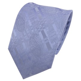 TigerTie Designer Silk Tie Blue Light Blue Baby Blue Patterned - Tie Silk, blue