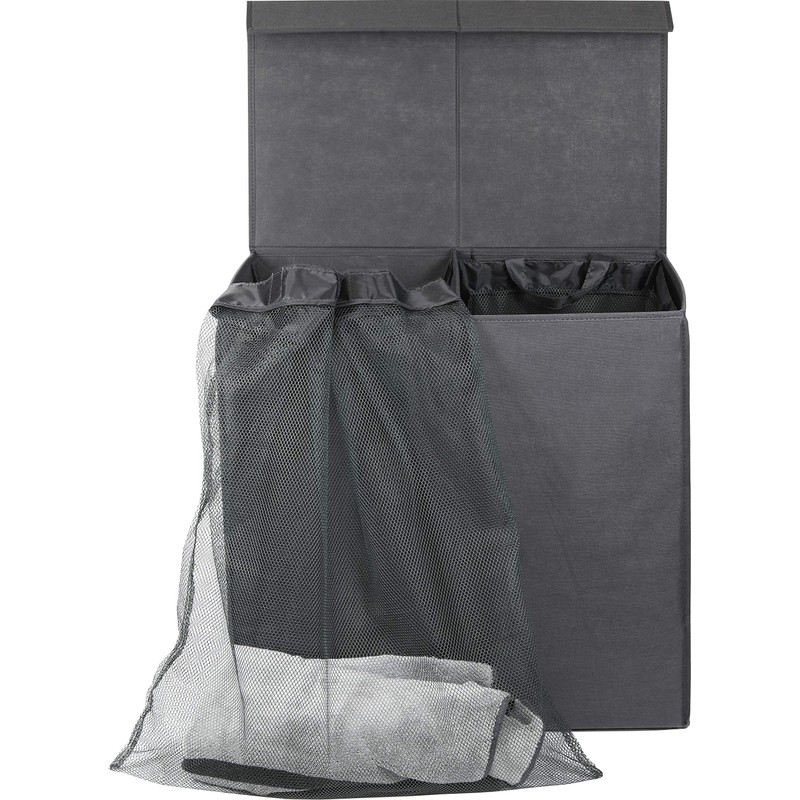 Simple Houseware Double Laundry Hamper with Lid and Removable Laundry