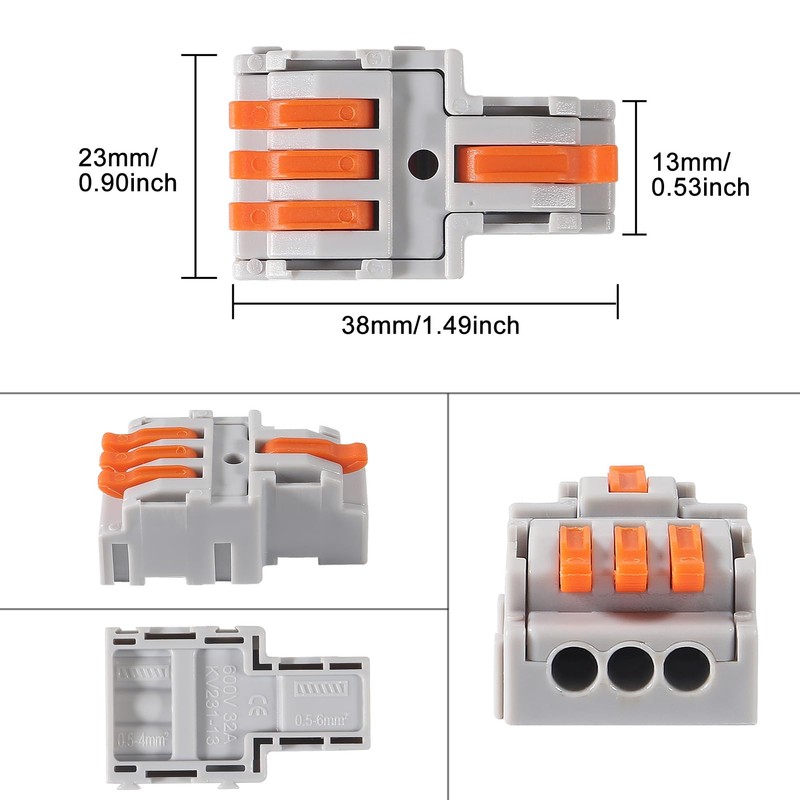 AITRIP 10PCS Lever Wire Connectors，Lever Wire Connectors, Quick Wiring Cable