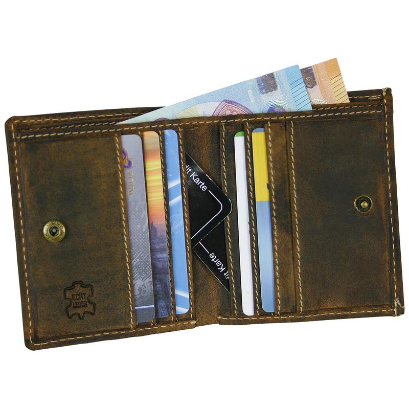 J.Jones Men's Genuine Leather Wallet Viennese Box or Dollar Clip
