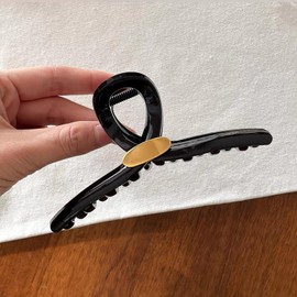 Aurakoi Hair Clip, 5.1 inches (13 cm), Large, Secure, Hair Clip, Hair Accessory, Hair Arrangement, Bath, Simple, Hair Clip, Women's, Korean Style, Cute, Plastic, Lightweight, Gold Fittings, Hair