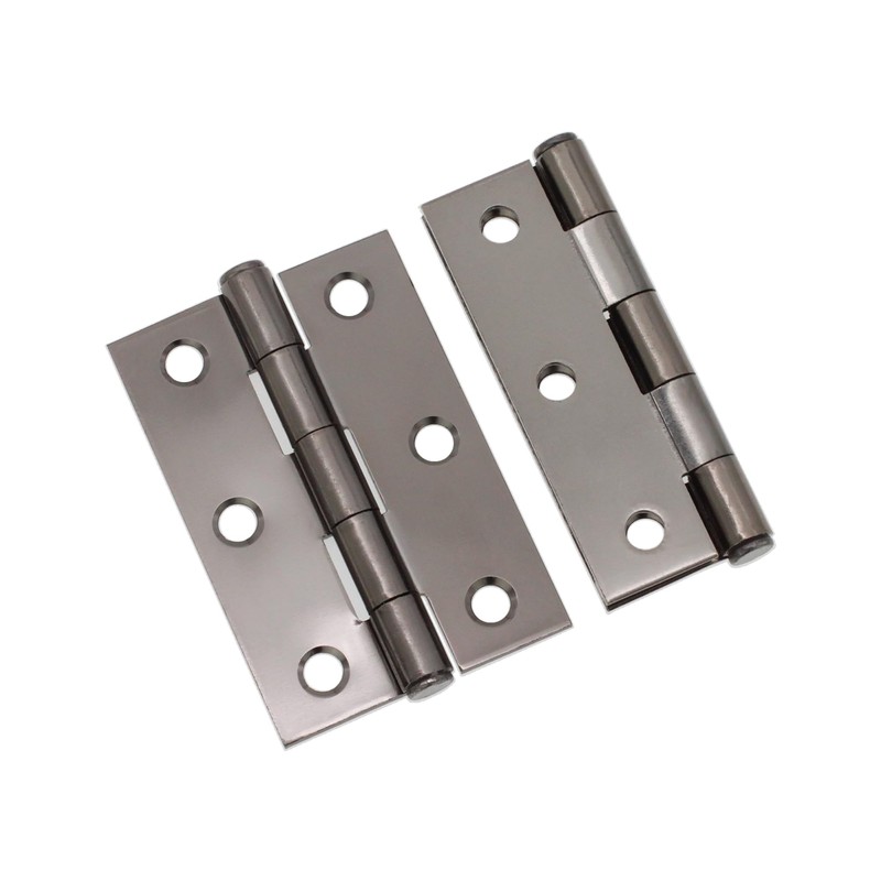 Infinity Decor 75mm (3Inch) Black Nickel Butt Hinges Pair –