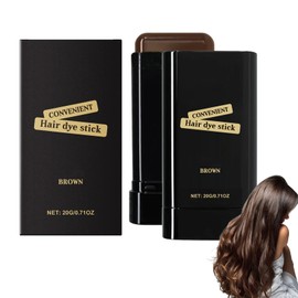 Safe and Convenient Comb Hair Dye - Waterproof and Sweat-Proof Hair Colour Stick - Portable Hair Dye Comb for Grey Hair Coverage,Gentle Formula(Brown)