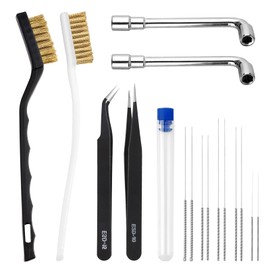 YIBEICO 16 Pieces 3D Printer Nozzle Wrench Cleaning Kit,3D Printing Tool Kit,3D Printer Accessory (16Pcs)