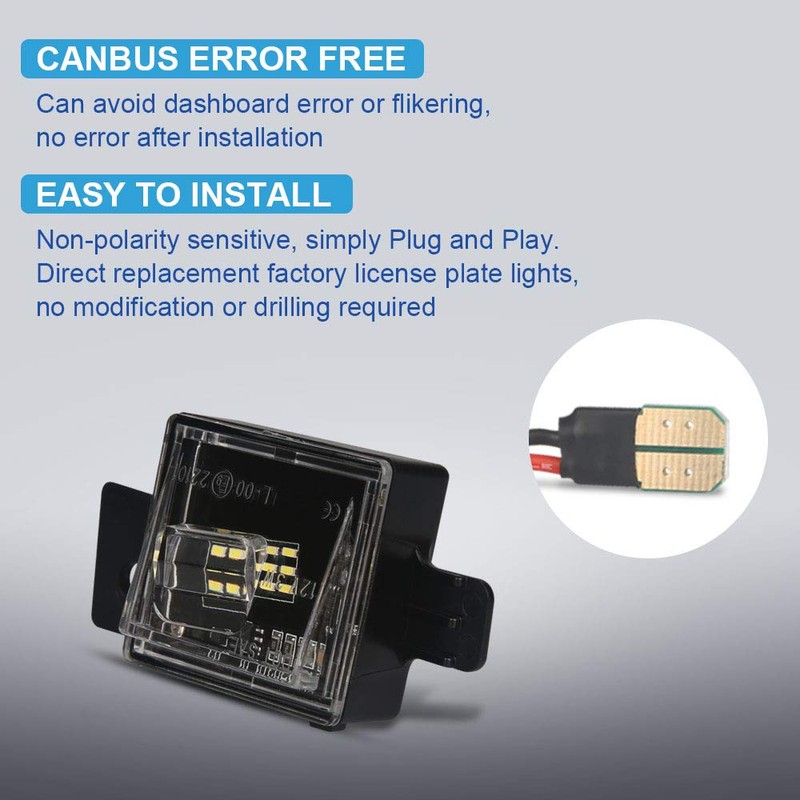MbuyDIY LED License Plate Light Lamp Assembly Compatible with 2014-2025