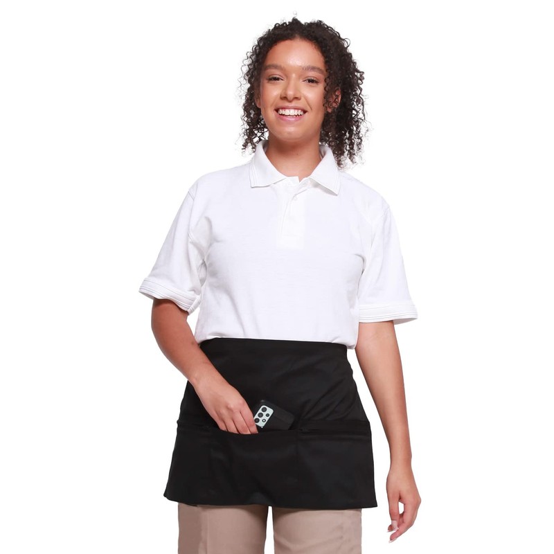 Mirabella Health & Beauty Espresso Waist Apron with Pockets Black