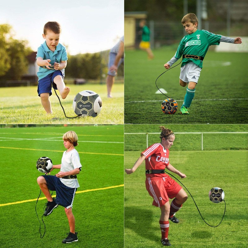 Soccer/Volleyball/Rugby Trainer, Football Kick Throw Solo Practice Training Aid Control